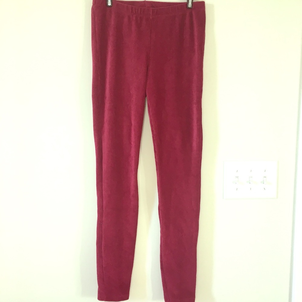 Faux Velvet Leggings
